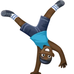 man cartwheeling: dark skin tone til Facebook platform