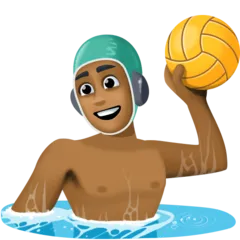 person playing water polo: medium-dark skin tone per la piattaforma Facebook