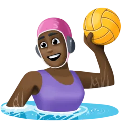 woman playing water polo: dark skin tone για την πλατφόρμα Facebook