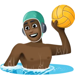 person playing water polo: dark skin tone untuk platform Facebook