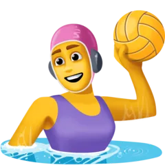 woman playing water polo untuk platform Facebook