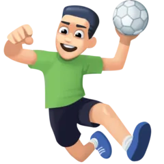 person playing handball: light skin tone pentru platforma Facebook