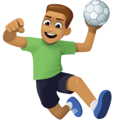 person playing handball: medium skin tone für Facebook Plattform