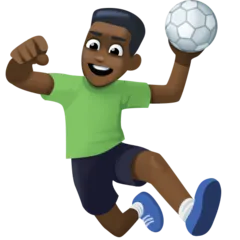 person playing handball: dark skin tone สำหรับแพลตฟอร์ม Facebook