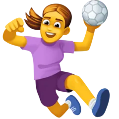 woman playing handball untuk platform Facebook