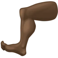 leg: dark skin tone สำหรับแพลตฟอร์ม Facebook