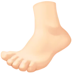 foot: light skin tone per la piattaforma Facebook