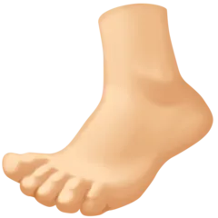 foot: medium-light skin tone per la piattaforma Facebook
