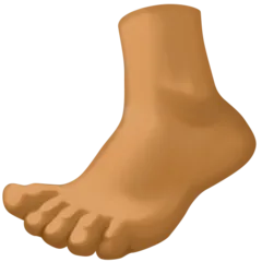 foot: medium-dark skin tone สำหรับแพลตฟอร์ม Facebook