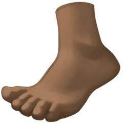 foot: dark skin tone per la piattaforma Facebook