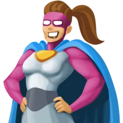 woman superhero: medium skin tone สำหรับแพลตฟอร์ม Facebook