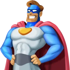 man superhero: medium skin tone pour la plateforme Facebook