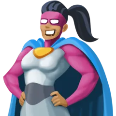 woman superhero: medium-dark skin tone untuk platform Facebook