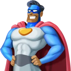 man superhero: medium-dark skin tone per la piattaforma Facebook