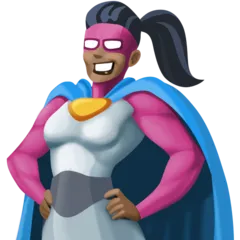 woman superhero: dark skin tone til Facebook platform