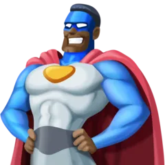 man superhero: dark skin tone per la piattaforma Facebook
