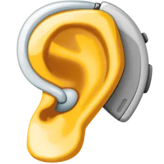 ear with hearing aid för Facebook-plattform