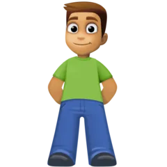 Facebook platformu için man standing: medium skin tone