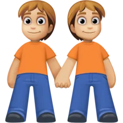 people holding hands: medium-light skin tone pentru platforma Facebook