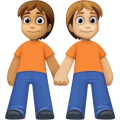people holding hands: medium skin tone, medium-light skin tone per la piattaforma Facebook