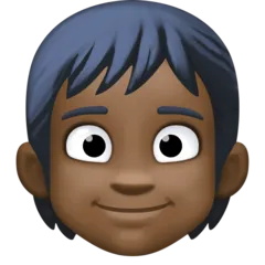 person: dark skin tone para la plataforma Facebook