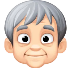 older person: light skin tone untuk platform Facebook