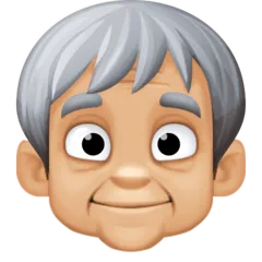 older person: medium-light skin tone สำหรับแพลตฟอร์ม Facebook