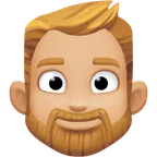 man: medium-light skin tone, beard für Facebook Plattform