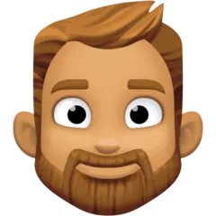 person: medium skin tone, beard pentru platforma Facebook