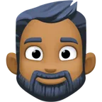 Facebook dla platformy man: medium-dark skin tone, beard