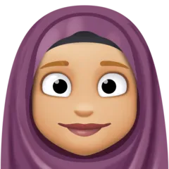 woman with headscarf: medium-light skin tone untuk platform Facebook