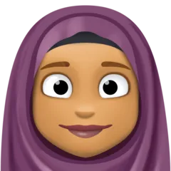 woman with headscarf: medium skin tone สำหรับแพลตฟอร์ม Facebook