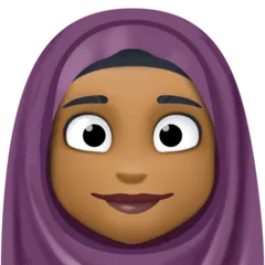 woman with headscarf: medium-dark skin tone สำหรับแพลตฟอร์ม Facebook