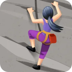 woman climbing: light skin tone für Facebook Plattform