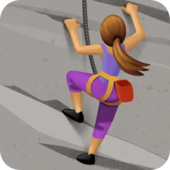 woman climbing: medium skin tone für Facebook Plattform