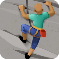 man climbing: medium-dark skin tone für Facebook Plattform