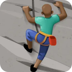 Facebook dla platformy man climbing: dark skin tone
