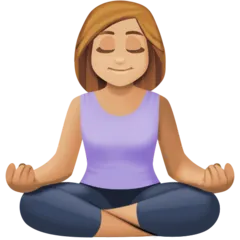person in lotus position: medium-light skin tone per la piattaforma Facebook
