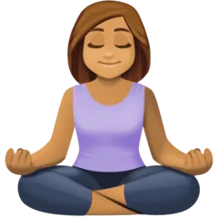 Facebook dla platformy person in lotus position: medium skin tone