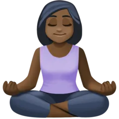 person in lotus position: dark skin tone สำหรับแพลตฟอร์ม Facebook