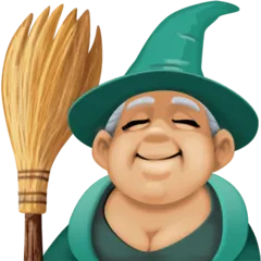 Facebook platformu için woman mage: medium-light skin tone