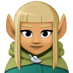 woman elf: medium skin tone per la piattaforma Facebook