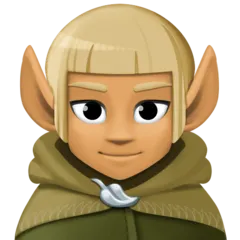 elf: medium skin tone untuk platform Facebook