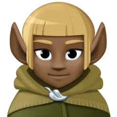 Facebook 플랫폼을 위한 man elf: dark skin tone