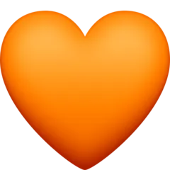 Facebook प्लेटफ़ॉर्म के लिए orange heart