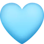 Facebook প্ল্যাটফর্মে জন্য light blue heart