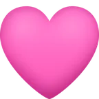 pink heart untuk platform Facebook
