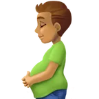 pregnant man: medium skin tone สำหรับแพลตฟอร์ม Facebook