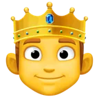person with crown for Facebook-plattformen