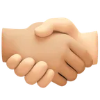 Facebook dla platformy handshake: medium-light skin tone, light skin tone